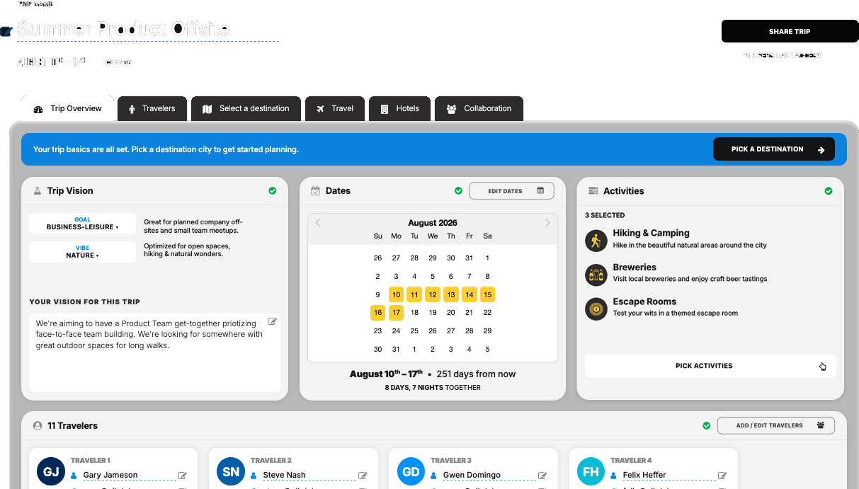 Inside the Planning Room
How one founder planned a 15-person offsite in under an hour
